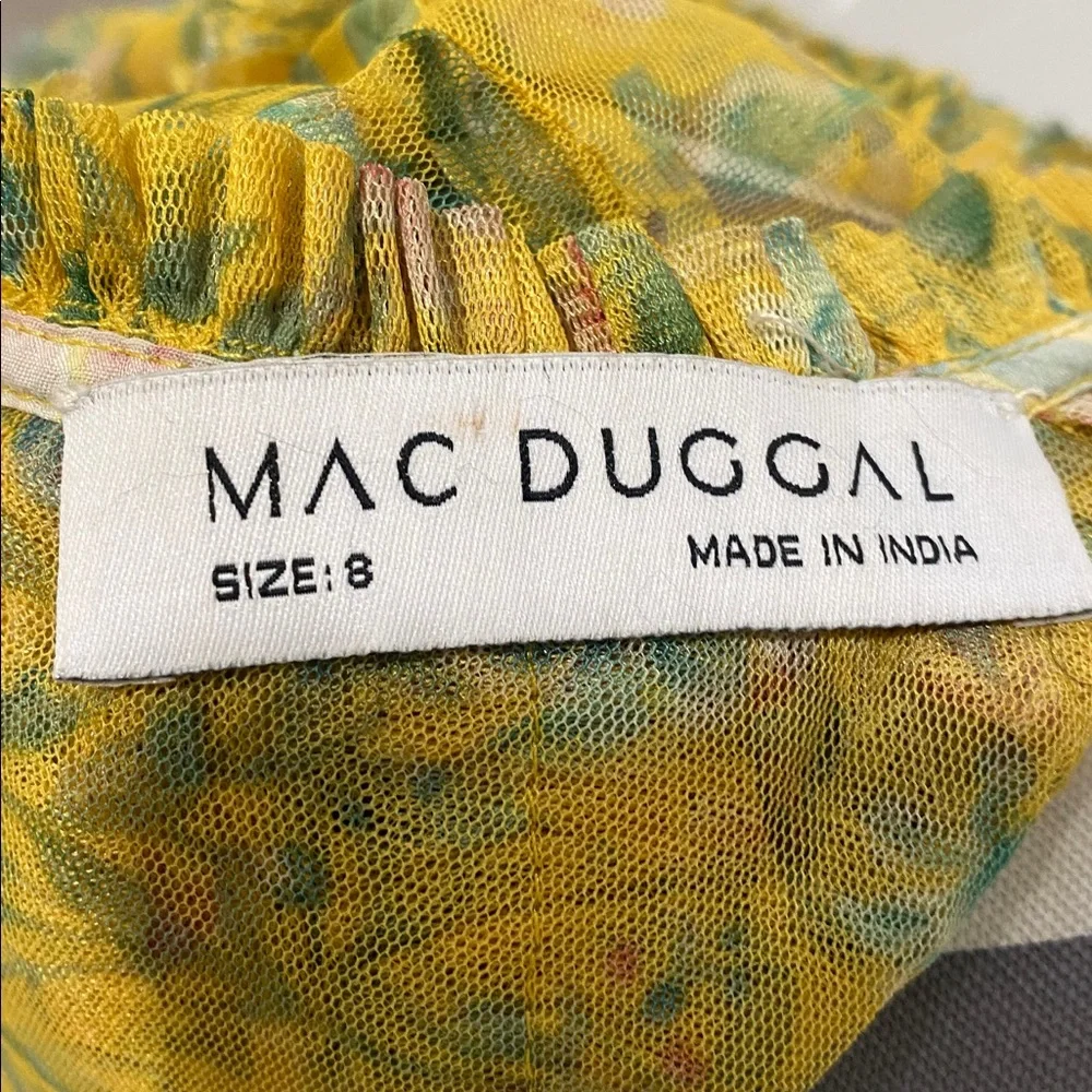 Mac Duggal Yellow Floral Dress - Picture 5 of 8